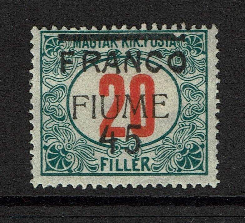 Fiume SC# 25, Mint Hinged, Hinge Remnant, minor gum creasing - S4259