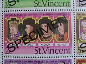 ​ST.VINCENT-SPECIMENT-1977-SC#494a SILVER JUBILEE OF QUEEN ELIZABETH II- MNH
