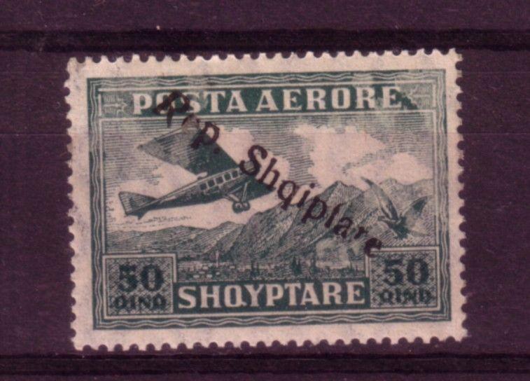 Albania 1927 50q Air Overprint Mint Some Gum Missing SG207