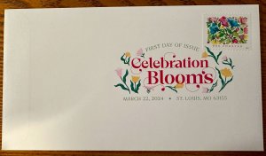 US # 5849 Celebration Blooms FDC Digital Color Postmark (DCP} 2024