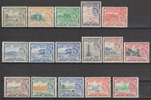 ST CHRISTOPHER -NEVIS & ANGUILLA 1954/63 SG 106a/11 + 112a MNH