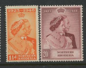 Northern Rhodesia -Scott 48-49 - Silver Wedding Issue -1948 -MNH-Set of 2 Stamps