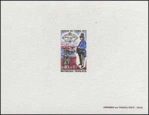 France, 1950-Present #B440 (YT 1632) Cat€40, 1970 Stamp Day, epreuves deluxe