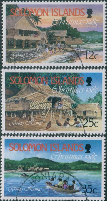 Solomon Islands 1985 SG547-549 Christmas set FU