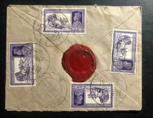 1941 Buqush Egypt Indian Base FPO 13 Airmail  Cover To Aurangabad