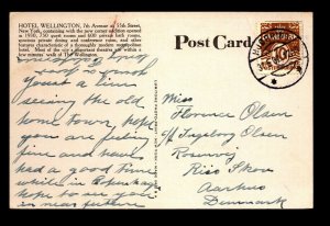 Denmark 1932 Postcard - New York Hotel Wellington - L32353