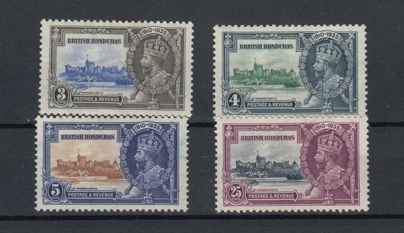 British Honduras KGV 1935 Silver Jubilee Set SG143/146 Mint Hinged J5832