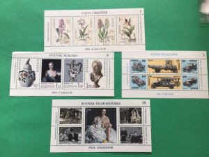 Sweden 4 mint never hinged stamps sheets A12040