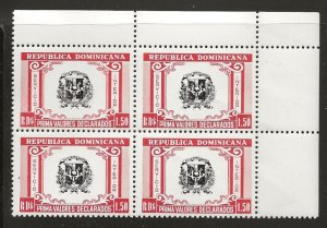 DOMINICAN REPUBLIC  BLK OF 4.   G57   MNH