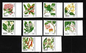 Palau-Sc#126-41 ex 131-4,137-8-Unused NH short set-Indigenous Flowers-1987-88-