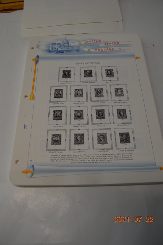 NOS White Ace pages Regular Postage 1900 to 1986 pages 45-109