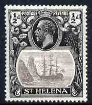 St Helena 1922-37 KG5 Badge Script 1/2d grey & black ...