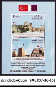 QATAR - 2018 JOINT ISSUE WITH TURKEY 45yr OF DIPLOMATIC RELATIONS M/S MNH