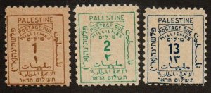 Palestine J1-J2, J5 Mint hinged