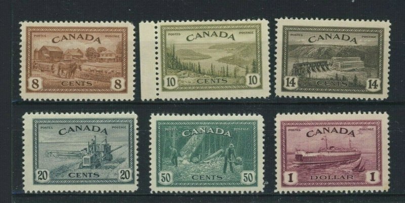 6x Canada MH Peace Stamp Set No. 268-273 All MH VF Cat. Value= $100.00