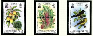 Montserrat 551-53 MNH 1985 Overprinted SPECIMEN     (KA)