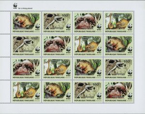 Pangolins Stamp Phataginus Tricuspis Wild Animal Souvenir Sheet MNH #3454-3457