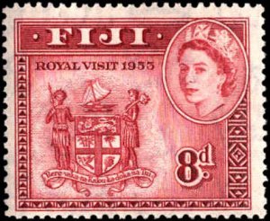 Fiji #155, Incomplete Set, 1954-1956, Hinged