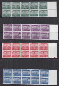 ESTONIA, 1939 Parnu Centenary set of 4, marginal blocks of 10, mnh.