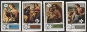 Saint Lucia 629-632 (mnh set of 4) Christmas, paintings by Raphael (1983)