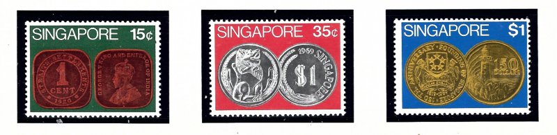 Singapore 150-52 MNH 1972 Singapore Coins