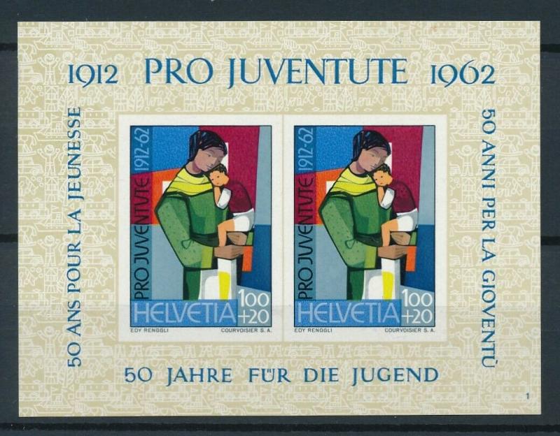 [97921] Switzerland 1962 Pro Juventute Souvenir Sheet MNH