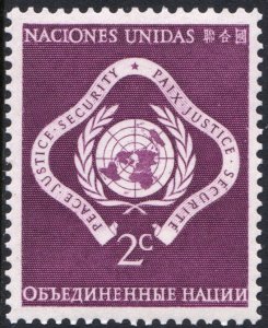 SC#3 2¢ United Nations: Peace, Justice, Security (1951) MNH