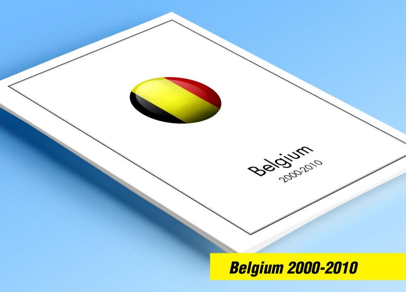 COLOR PRINTED BELGIUM 2000-2010 STAMP ALBUM PAGES (155 illustrated pages)