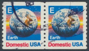  USA Sc# 2279 Used E  Earth Domestic  1988 coil pair see details  / scans