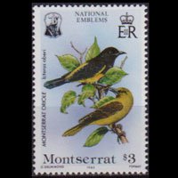 MONTSERRAT 1985 - Scott# 553 Natl.Bird $3 NH