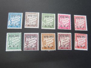 French Moyen Congo 1928 Sc J1-10 set MH