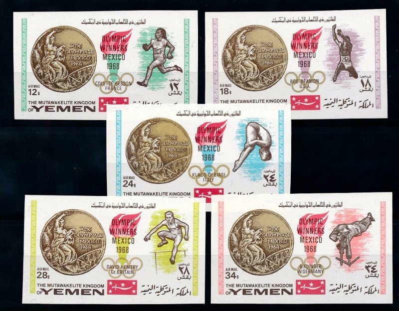 1968 Yemen Kingdom 620-24b 1968 Olympic Games in Mexiko 18,00 €