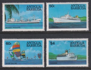 1984 Antigua Ships, Boats complete set MNH Sc# 745 / 748 CV $6.60