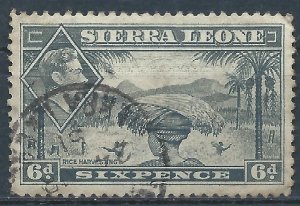 Sierra Leone 1938 - 6d George VI - SG195 used