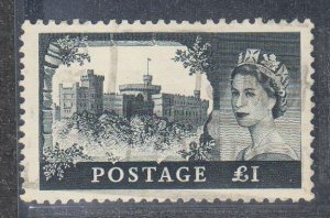 Great Britain,  Queen Elizabeth II,   Windsor Castle  1 pound ,  (SC# 374) Used