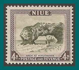 Niue 1950 Arch at Hikutavake, MLH  #98,SG117