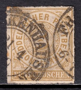 North German Confederation - Scott #6 - Used - 2 small toning spots - SCV $9.50