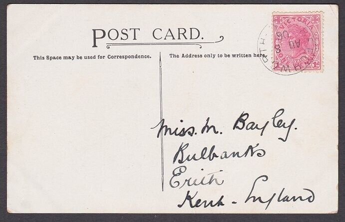 AUSTRALIA VICTORIA 1906 postcard BEECHWORTH cds............................T659