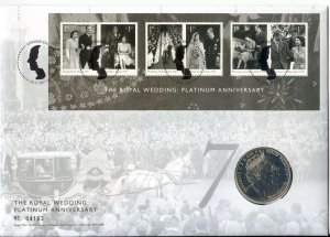 2017 The Royal Wedding, Platinum Anniversary £5 Coin Commemorative Cover