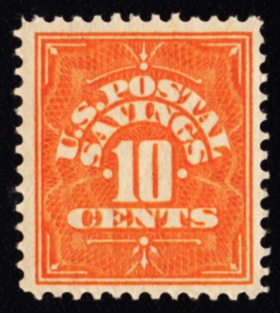 US PS1 MNH VF 10 Cent Postal Savings Stamp United States, Back of