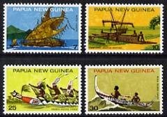 PAPUA NEW GUINEA - 1975 - Heritage-Canoes - Perf 4v Set - Mint Never Hinged