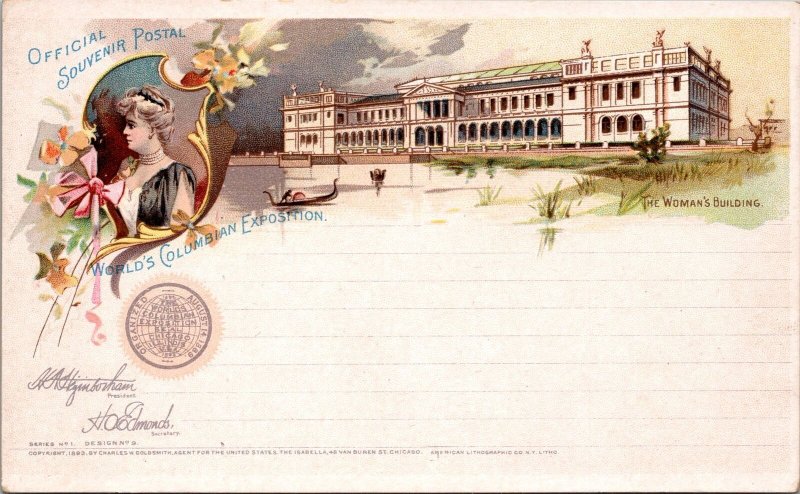 1893 Columbian Expo Postal Card - Woman's Building - Unused - L37472 