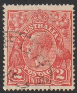 Australia SC# 28 - (2p) - King George V, red, pf 14 - Used single