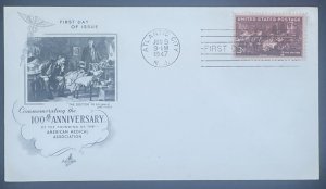 Scott 949 FDC Doctors of America Artcraft Cachet