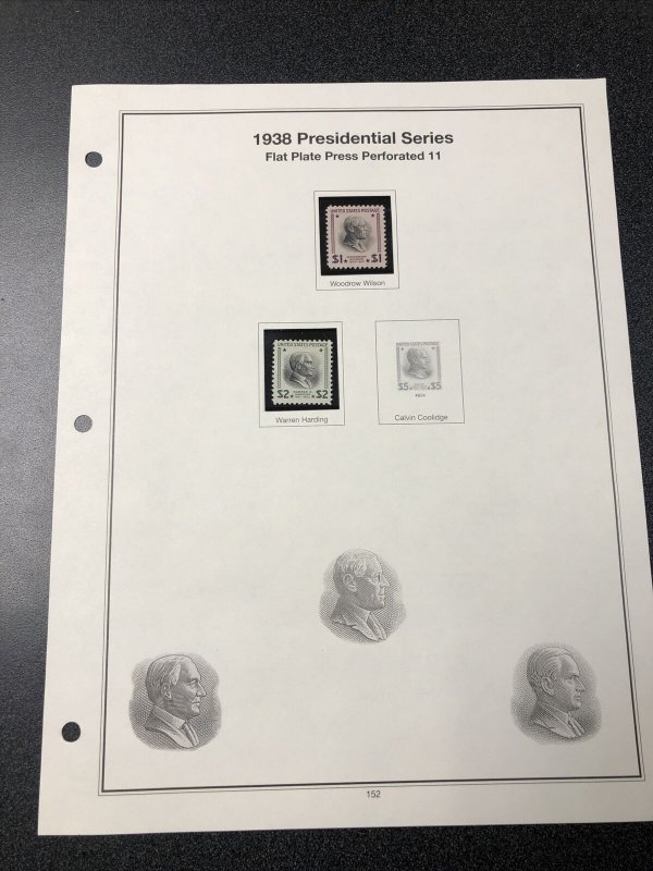 US Collection On Paper Mint & Used , Hinged & Never Hinged Catalogue Value $380+ 