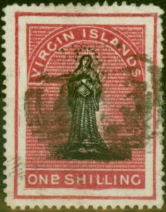 Virgin Islands 1868 1s Black & Rose-Carmine SG21 Fine Used (2)