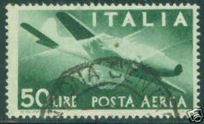 Italy Scott C113 Airmail stamp key to set  CV$6.50 1946