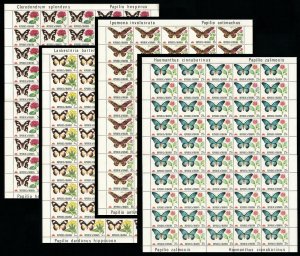 Biafra Butterflies 4v FULL SHEETS 1968 MNH MI#27-30 CVEur800.-
