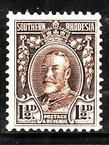 Southern Rhodesia-Sc#18- id9-unused LH 1&1/2d KGV-perf 11.5-1932-