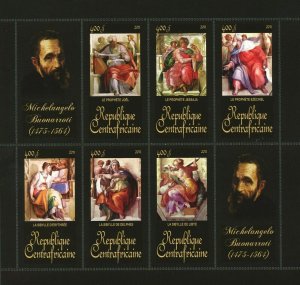 Michelangelo Stamp Le Prophete Joël La Sibylle De Libye S/S MNH #3208-3213